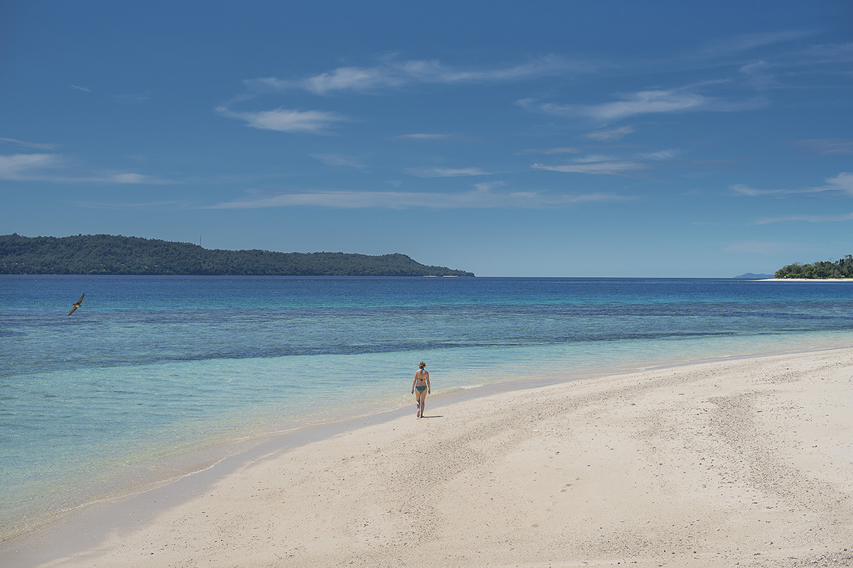 Pristine beach at Gangga Island