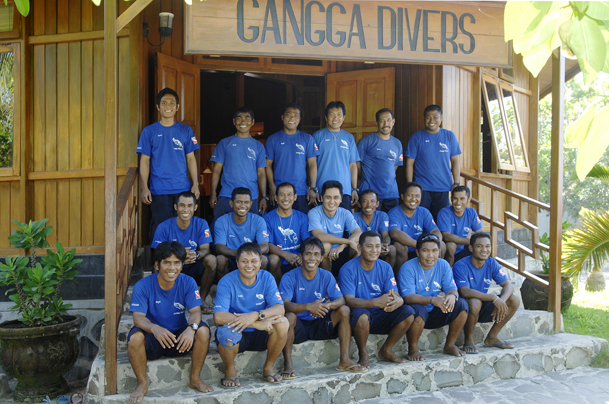 Gangga Divers Team at Gangga Island Resort and Spa in North Sulawesi